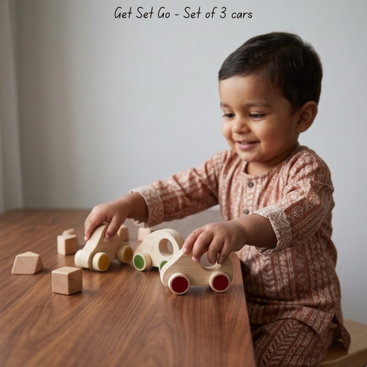 Wooden educational toys for toddlers in India — non-toxic open-ended play set for 2 to 3 year old children