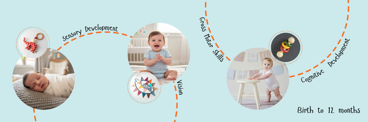 Wooden Dumbbell Rattle by The Toy Trunk – handmade Montessori wooden sensory toy set for infants & toddlers improving motor skills