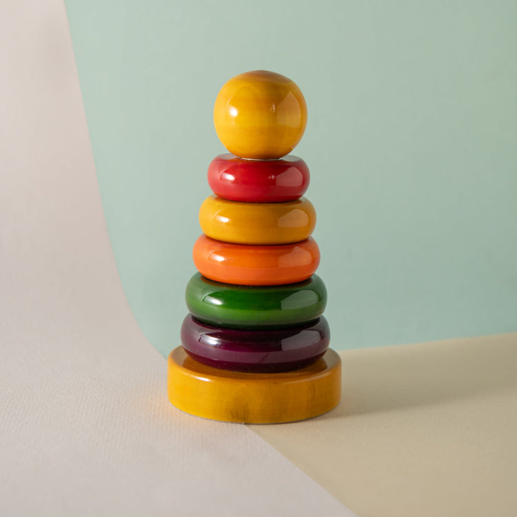 Wooden Nesting Eggs by The Toy Trunk – handmade wooden toy set made from neem wood for object permanence, size & shape learning