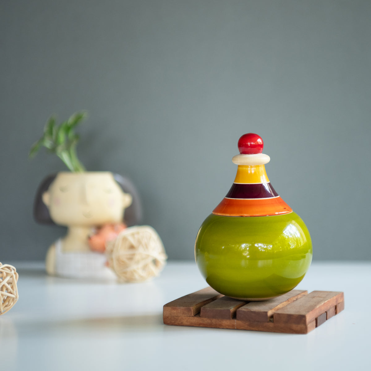 Wooden Globe Wobbler | Tummy Time & Cause-Effect Sensory Toy for Babies 6–18 Months