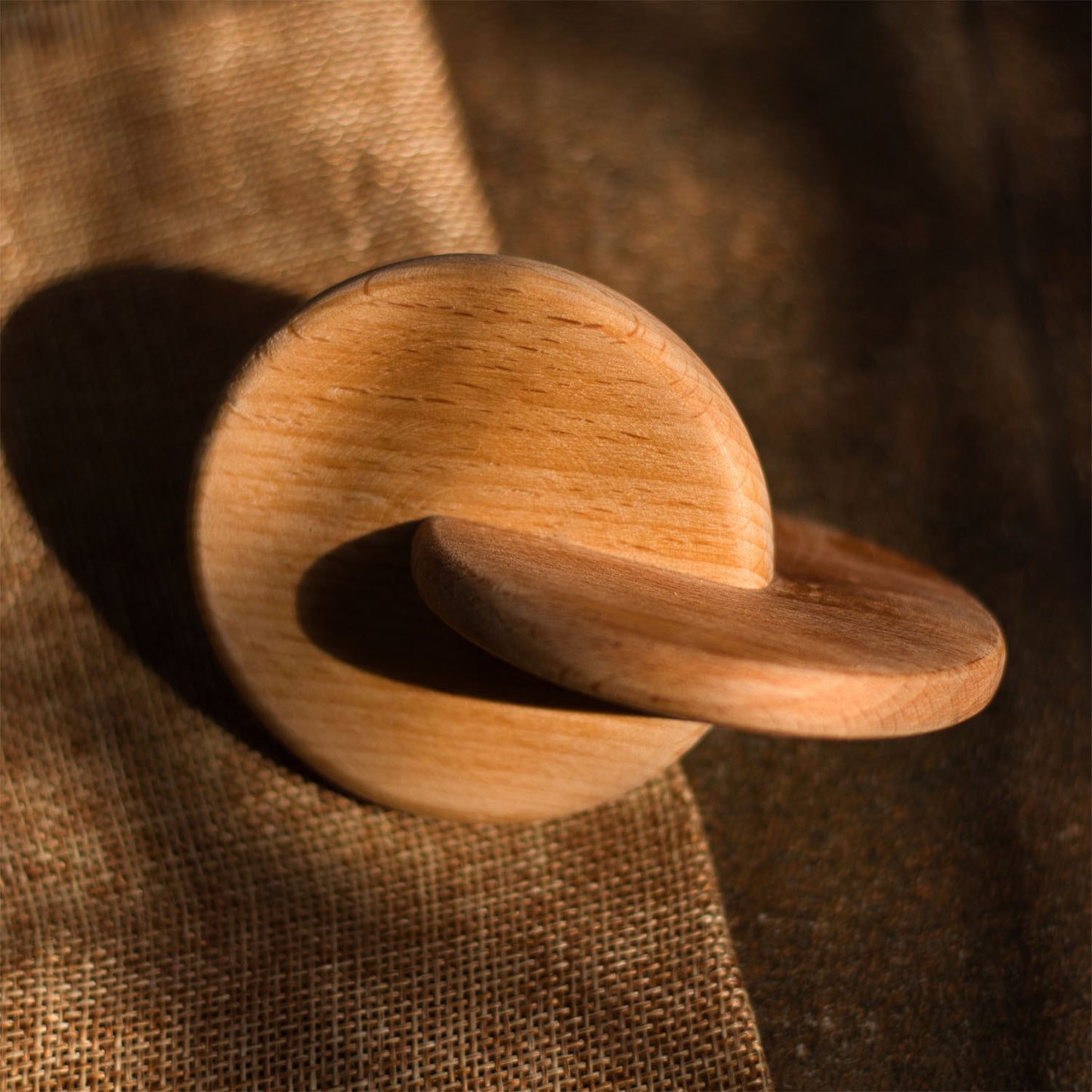 Wooden Bird teether & interlocking disc