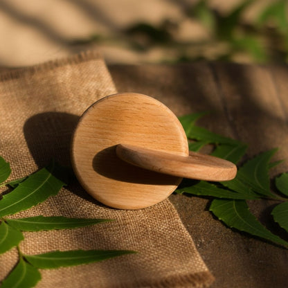 Neem Wood Baby Teether Set – Bird & Disc | Safe Organic Teething Toy for Babies 3–12 Months