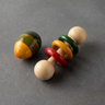 Wooden Egg Rattle & Dumbbell Rattle Set | First Grip Sensory Toy for Newborns 0–12 Months