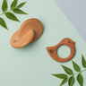 Neem Wood Baby Teether Set – Bird & Disc | Safe Organic Teething Toy for Babies 3–12 Months