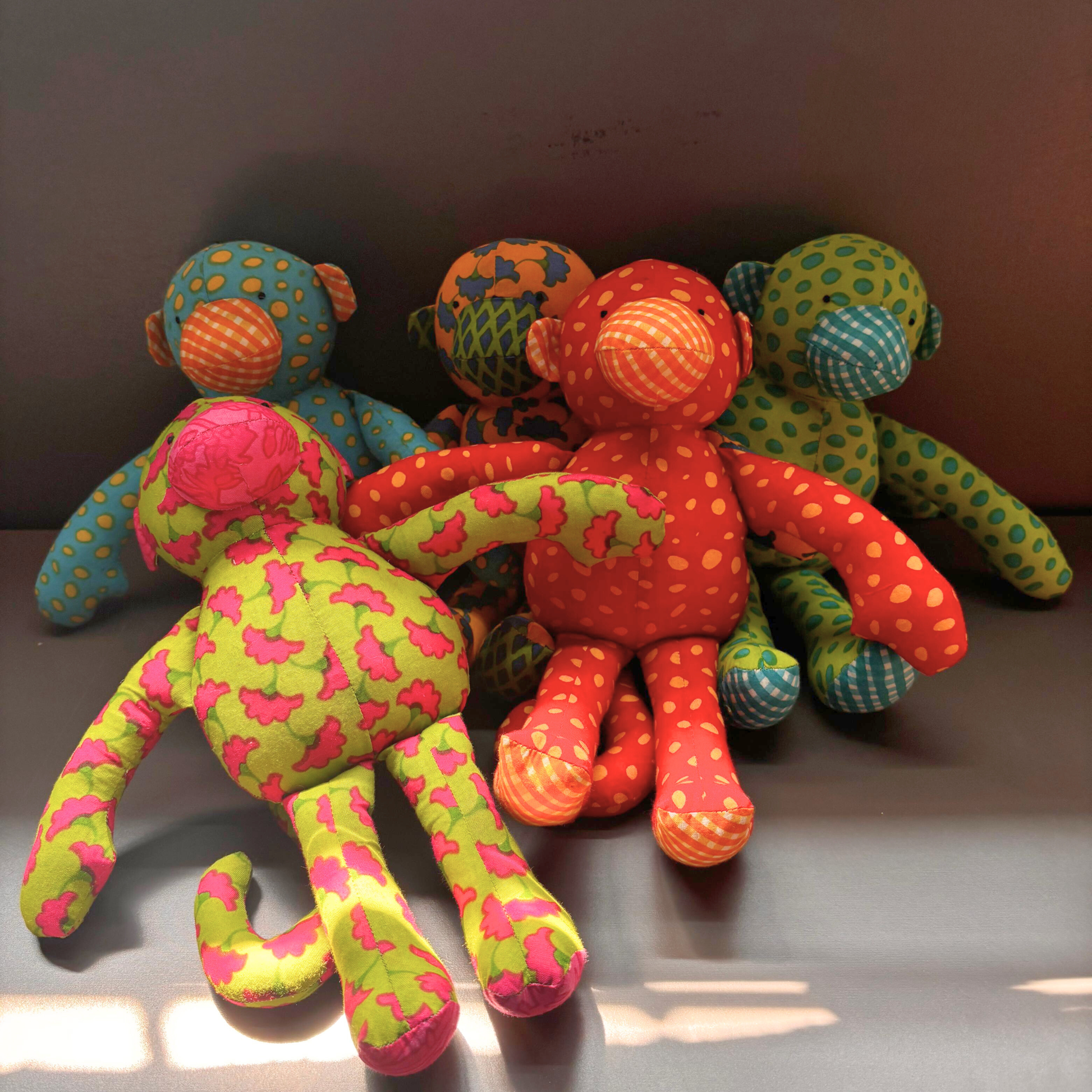 Mimi Monkey Indian Handblock-Print Cotton Soft Toy | Artisan-Made Comfort & Sensory Toy for Toddlers 1–3 Years
