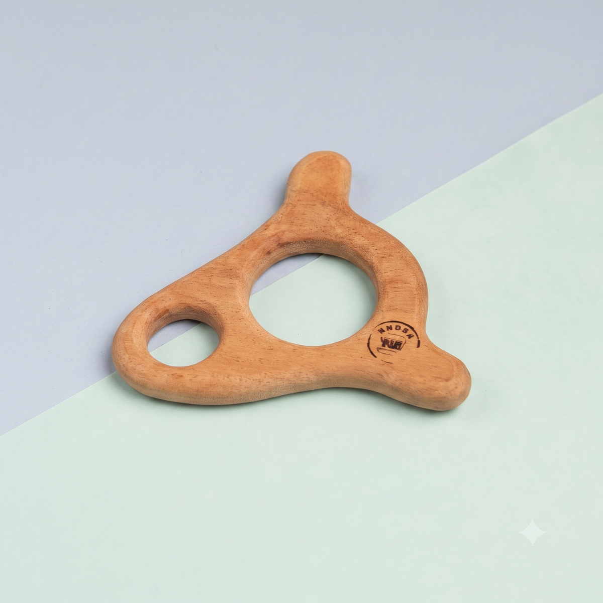 Wooden Playful Trio Baby Set | Soft Elephant, Neem Teether & Rattle | Sensory Gift for Babies 6–24 Months