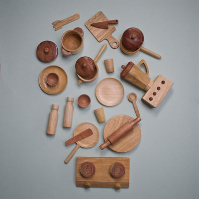 Wooden Pretend Play Kitchen Set | Role Play Cooking Toy for Toddlers 3–5 Years | Screen-Free