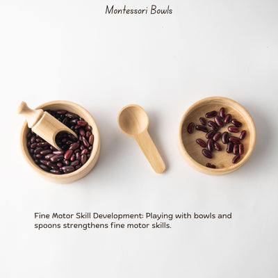 Wooden Montessori Bowls